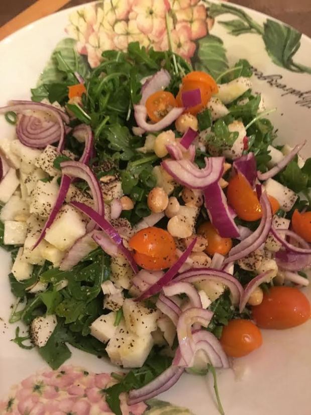 arugala jicama salad untossed