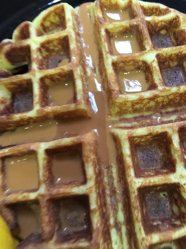 low carb waffles up close