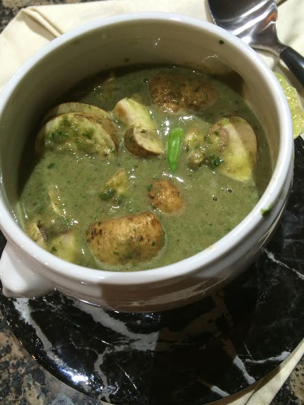 mushroom soup after pureeing