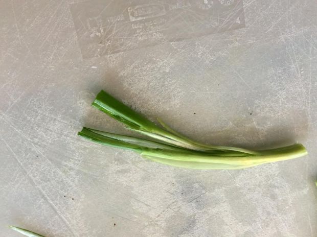 scallion garnish cut