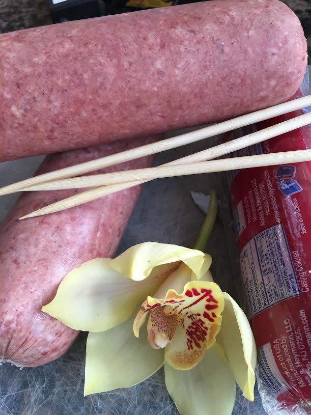 baked spiarlized salami-ingredients