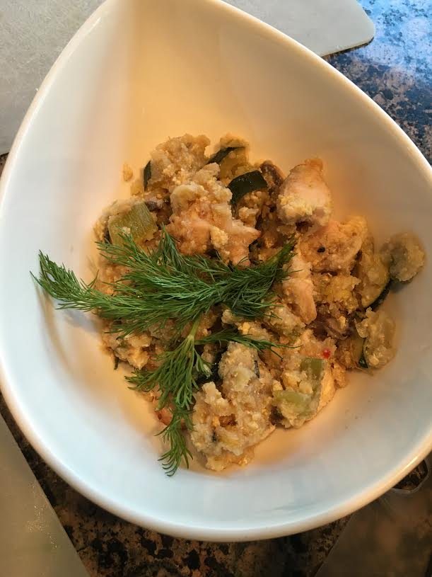 A Simple One Pot Meal: Low-Carb Cauliflower Couscous with Chicken