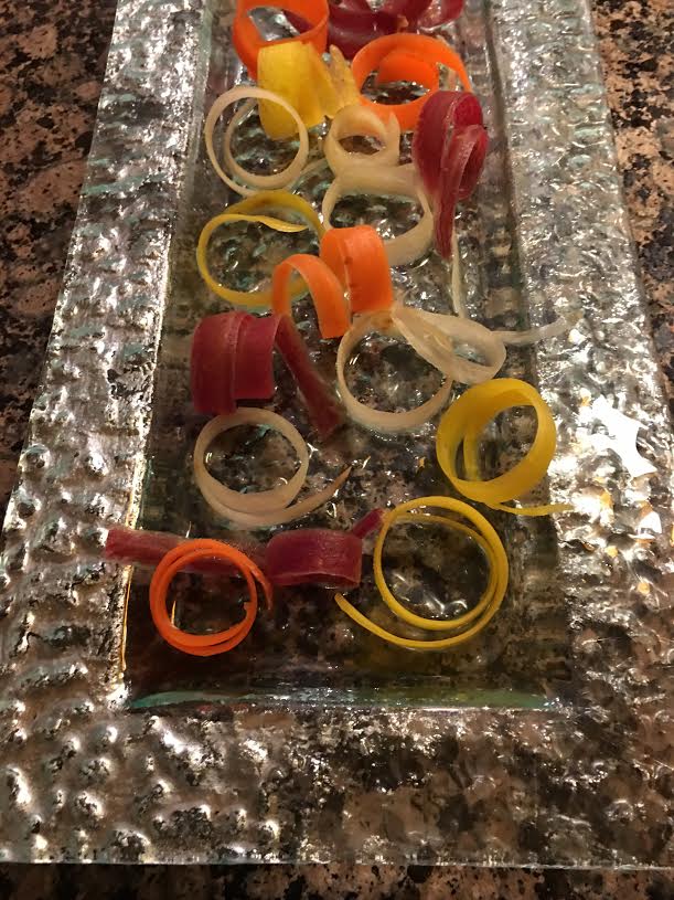 Rainbow Carrot Curls: A Wow Garnish