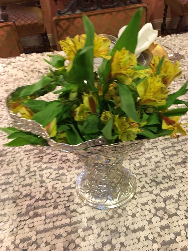 yellow Alstroemeria up close