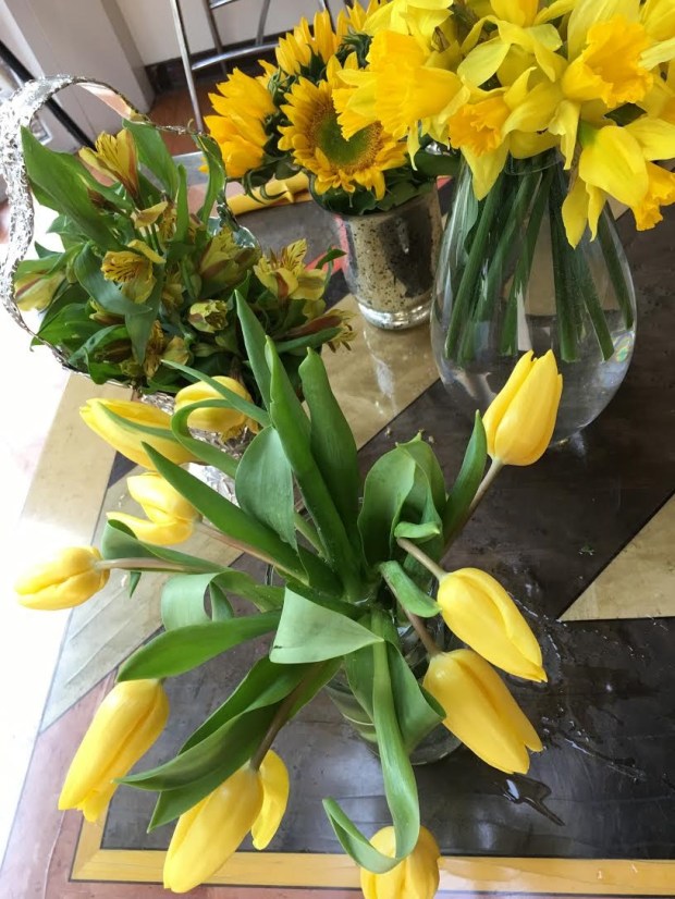 yellow arrangements rotated