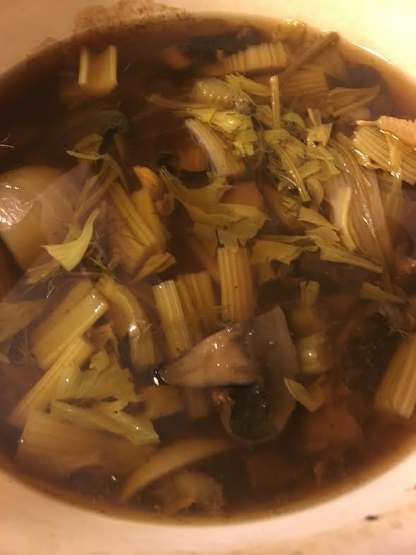 Simple Celery and Mushroom Crockpot Soup