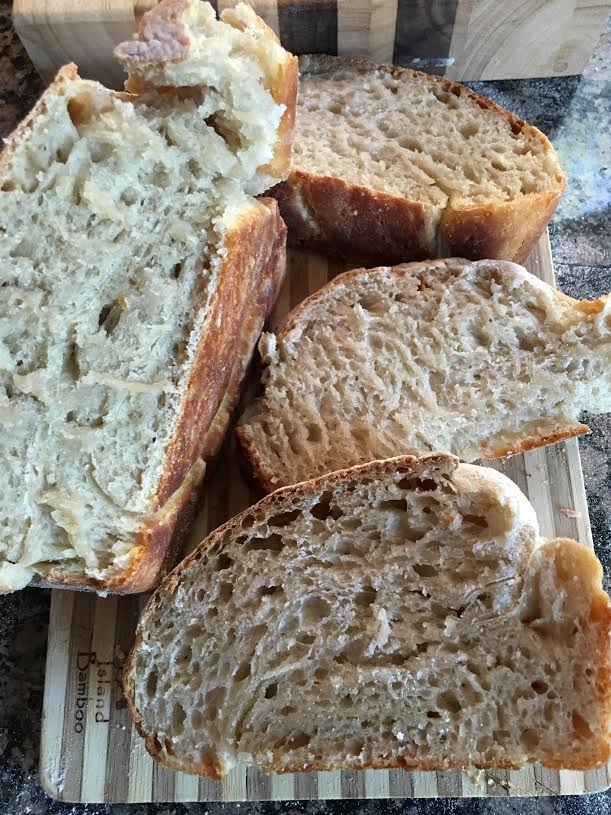 ciabatta cut in slices