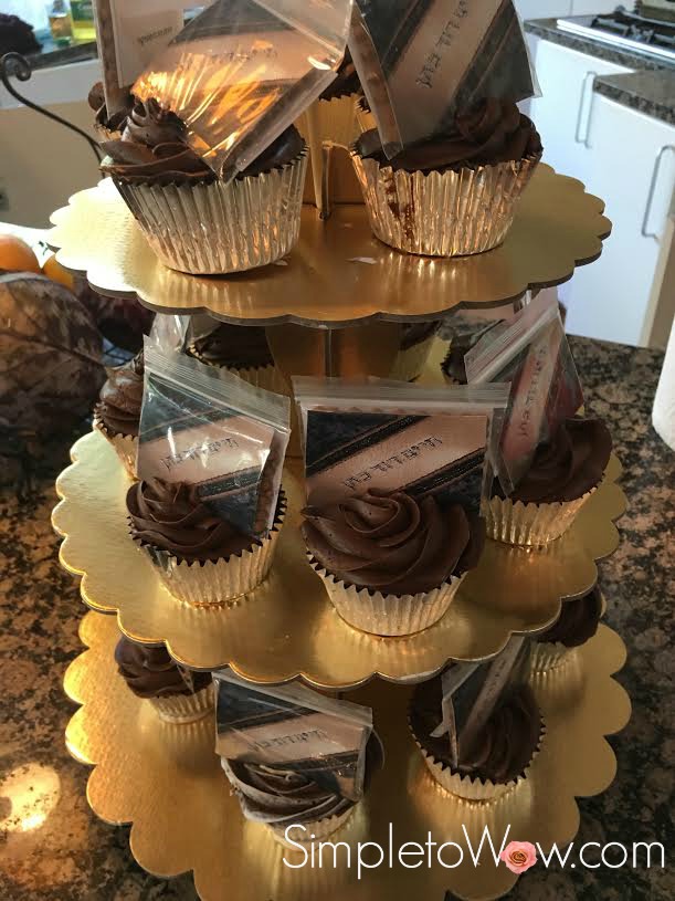 tefillin bags as cupcake toppers w logo