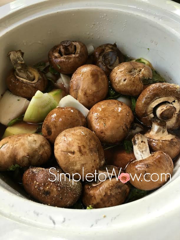 Crockpot Drunken Mushroom Soup