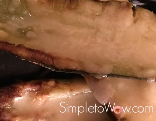 zucchini logs-up close