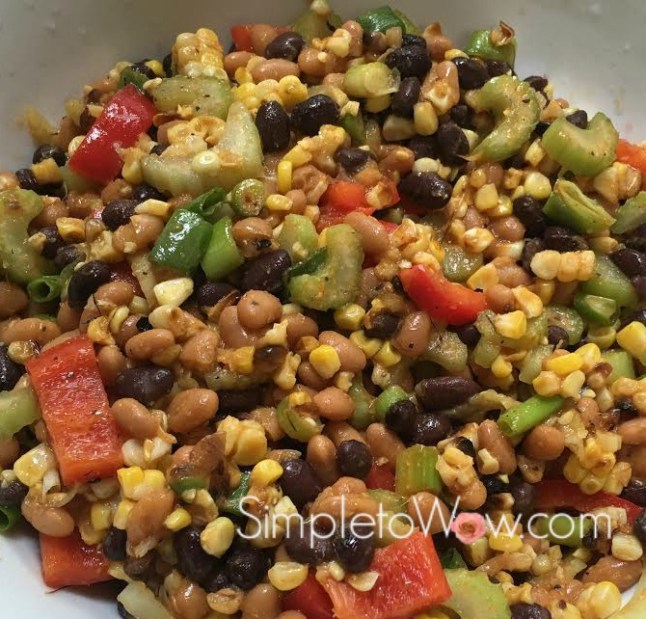 cowboy caviar from leftovers-vegetarian