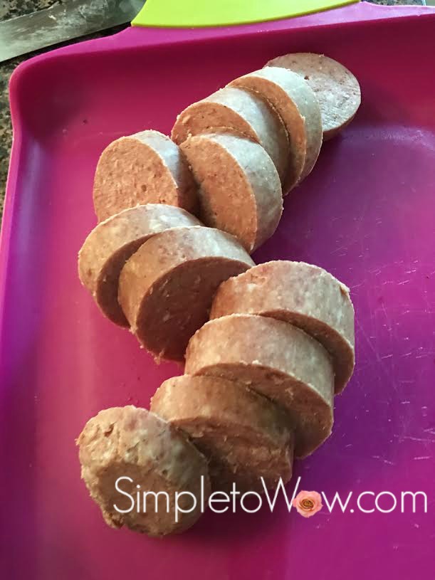 grilled salami sliced