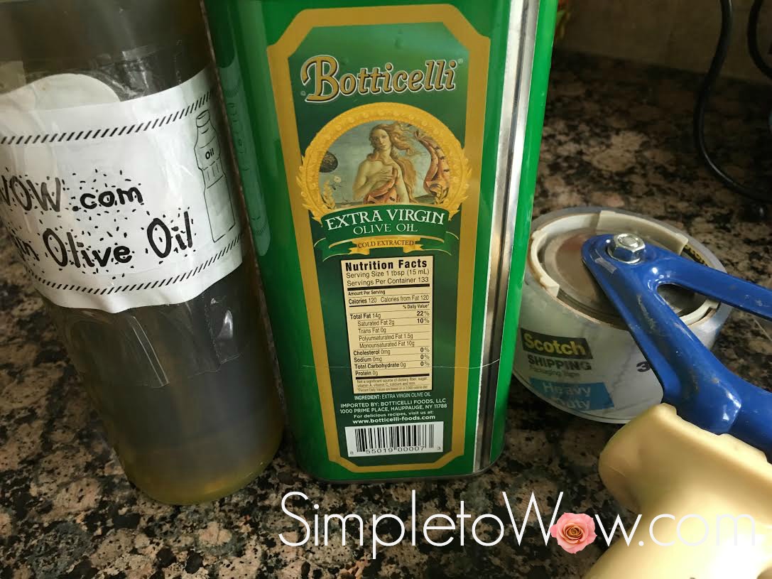 Oil in Squirt Bottles with Free Printable Labels