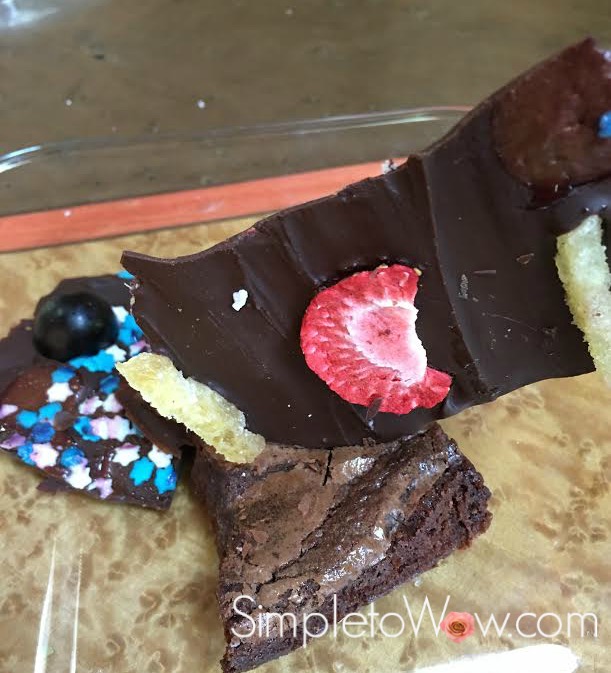 patriotic chard over brownie