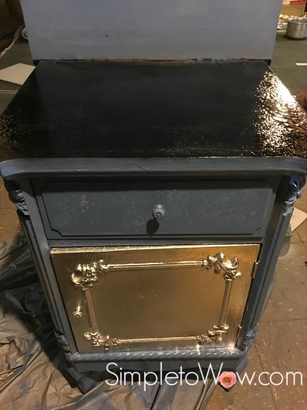 diy kids kitchen-painted