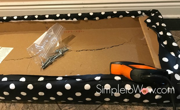 kate spade bench -fabric stapling