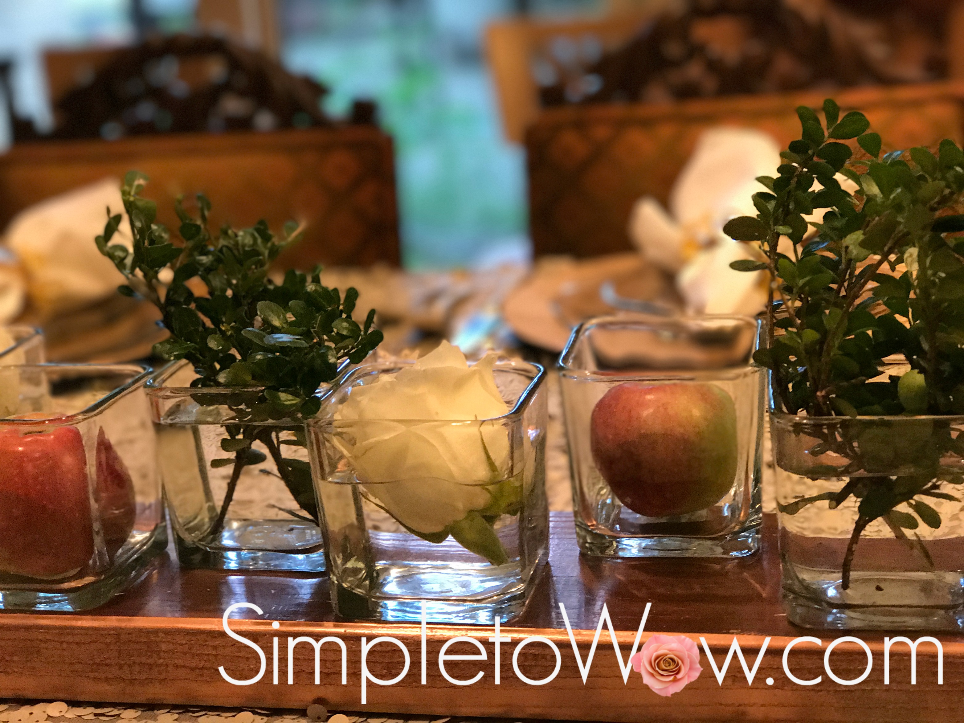 roses and apples arrangement 2