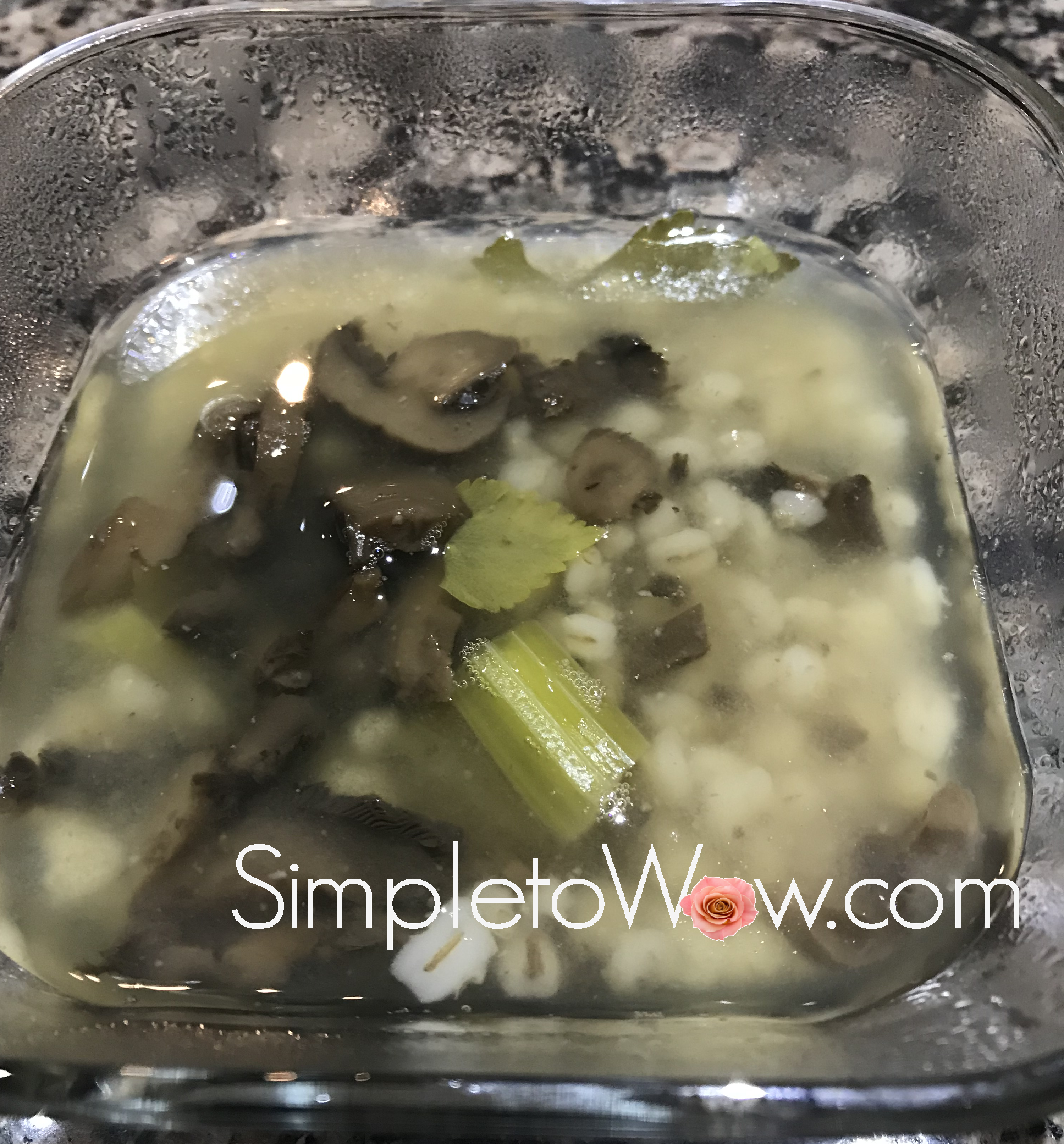 Simplest Mushroom Barley Soup