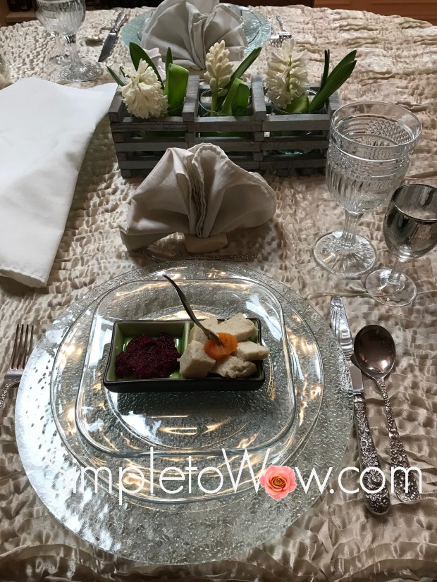 standing napkins in table setting