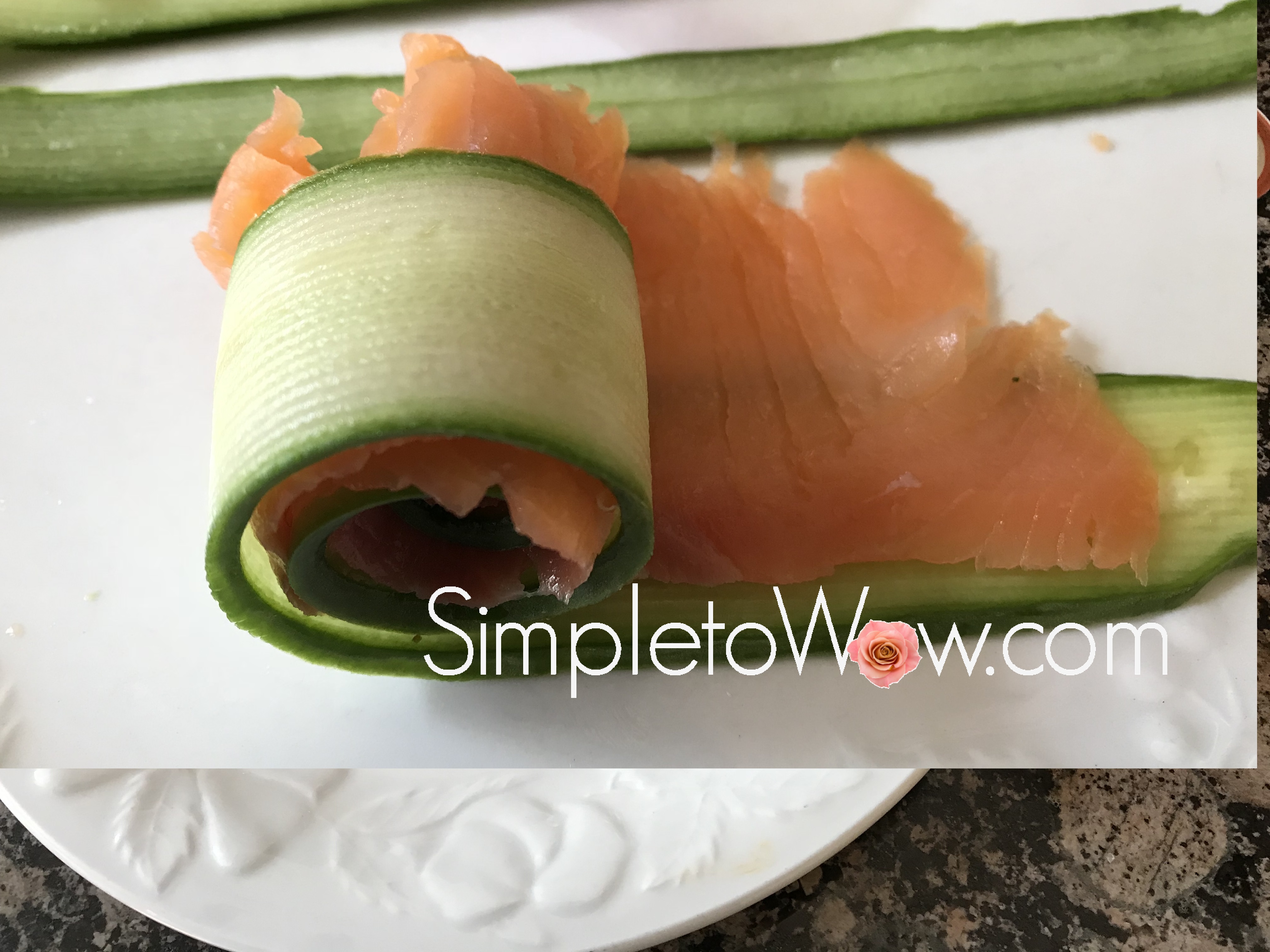 no-cook salmon appetizers-in progress