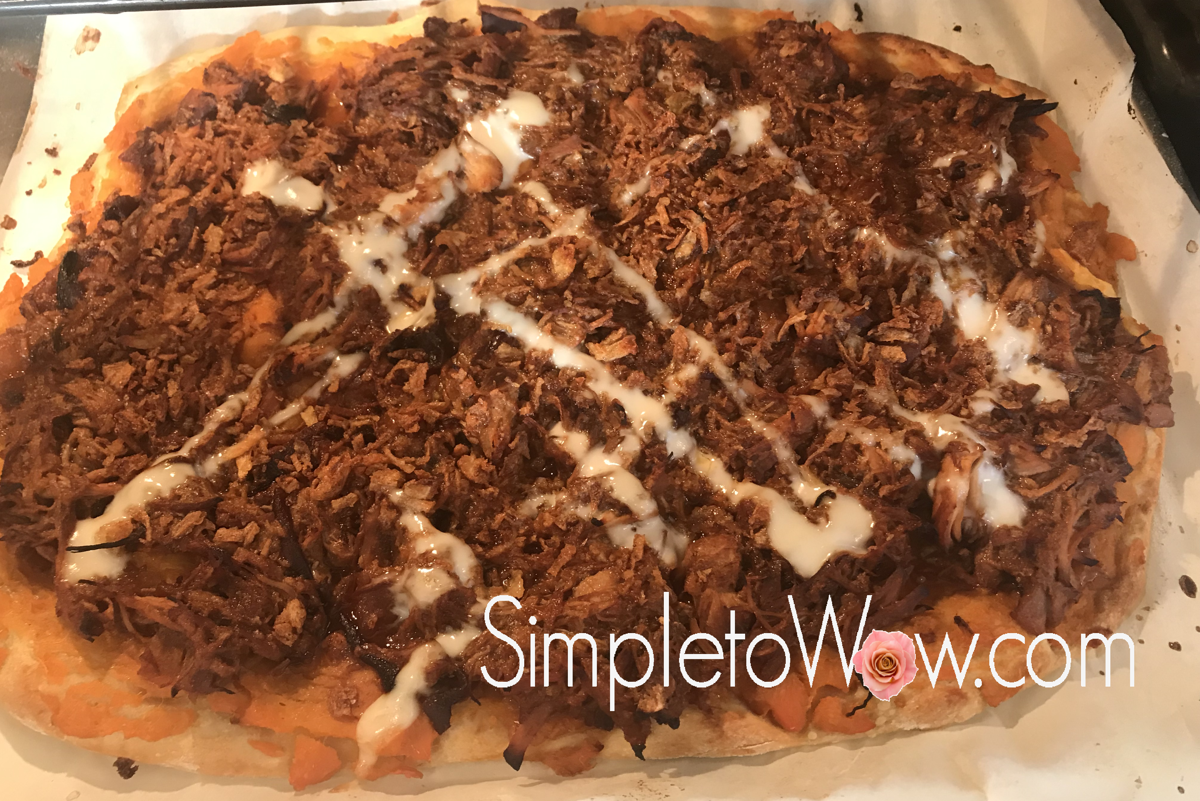 pulled turkey pizza
